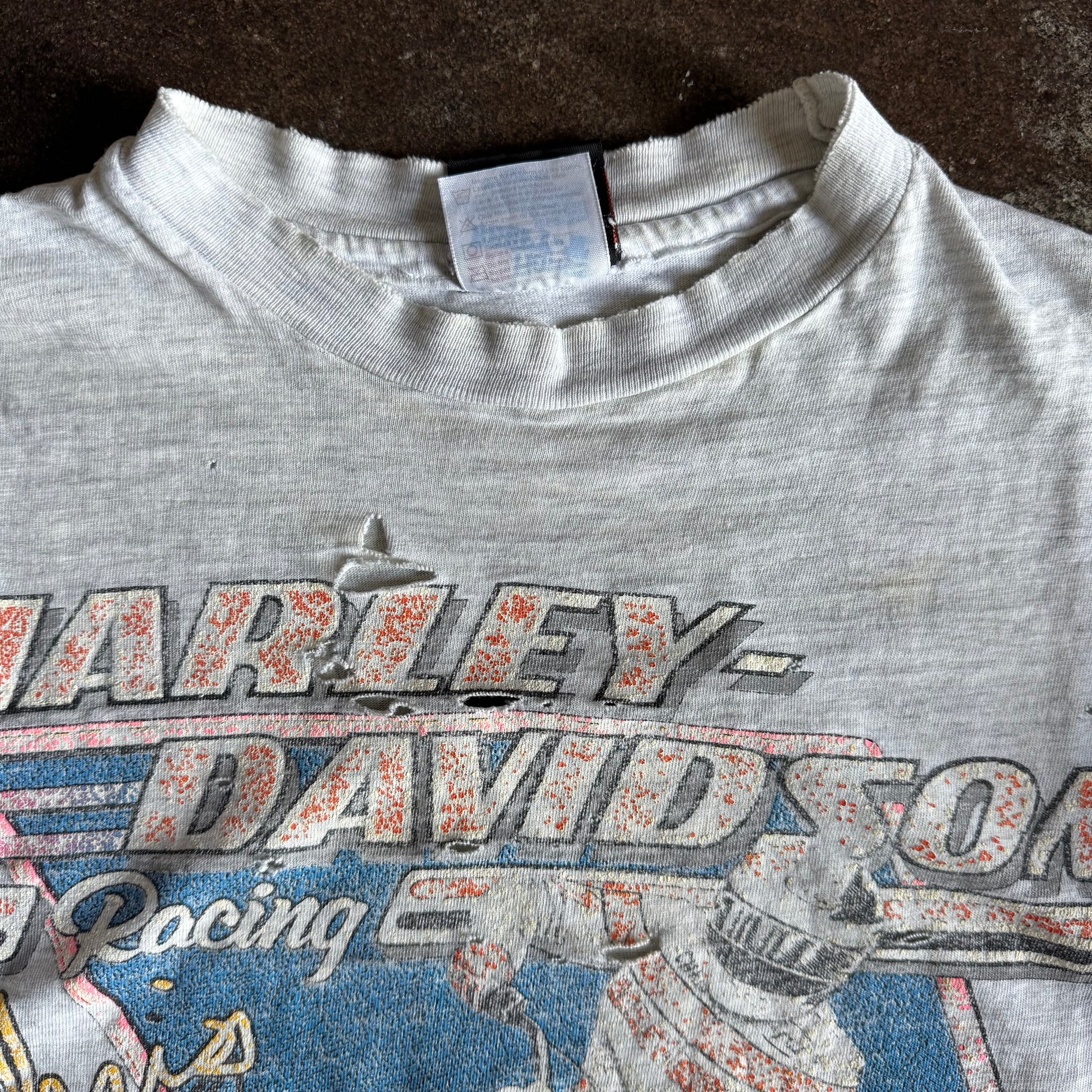 80’s Harley Davidson Distressed Glendale Racing Tee (XL)