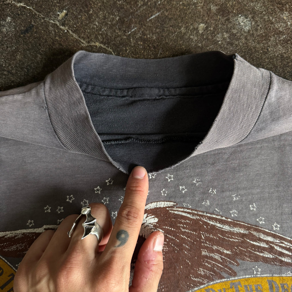 80’s Harley “For the People” Eagle Sun Faded Tee (L)