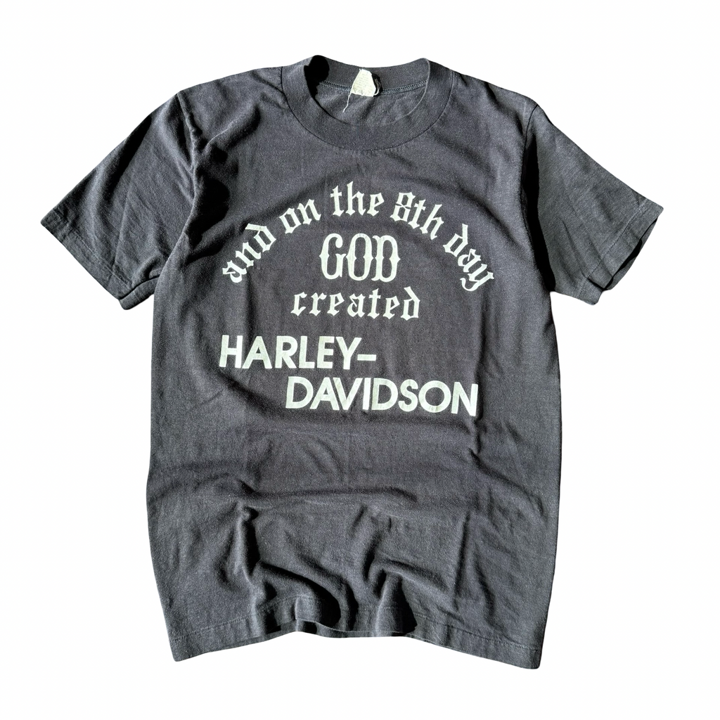 80’s God Created Harley Davidson Tee Size M