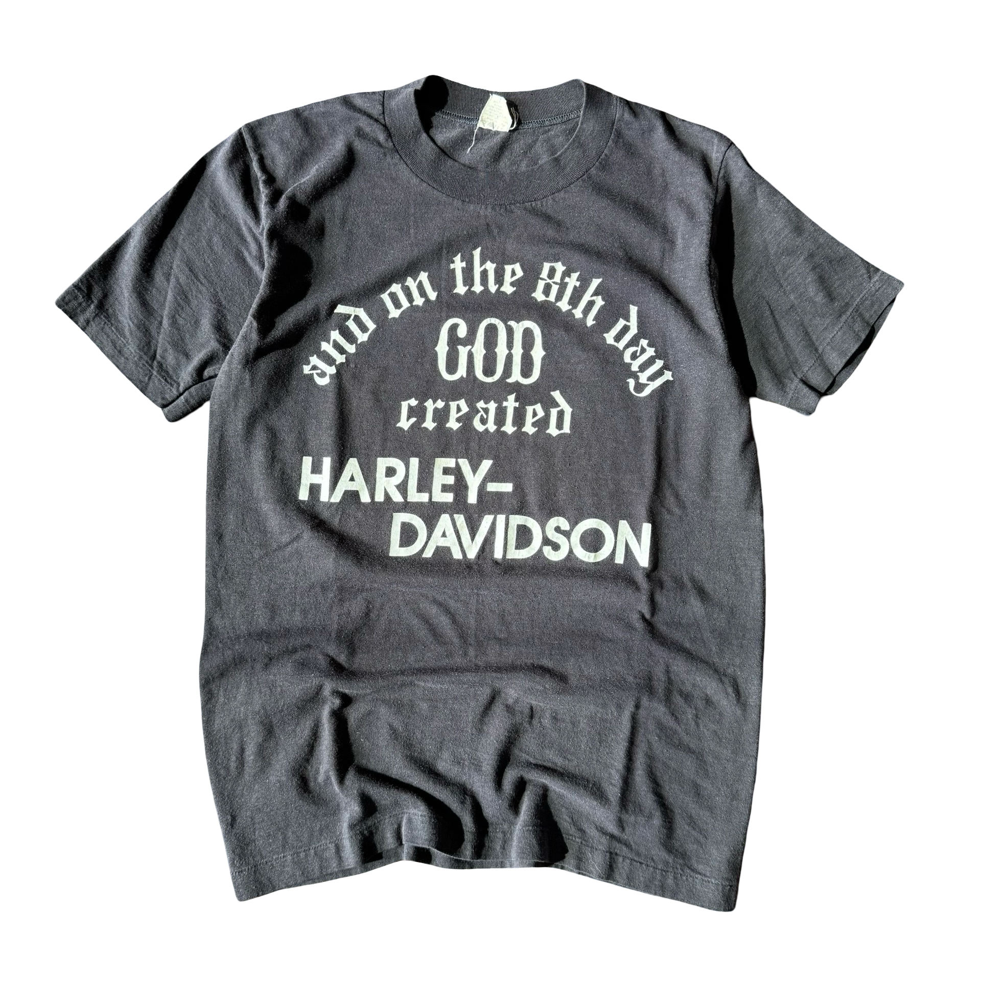 80’s God Created Harley Davidson Tee Size M