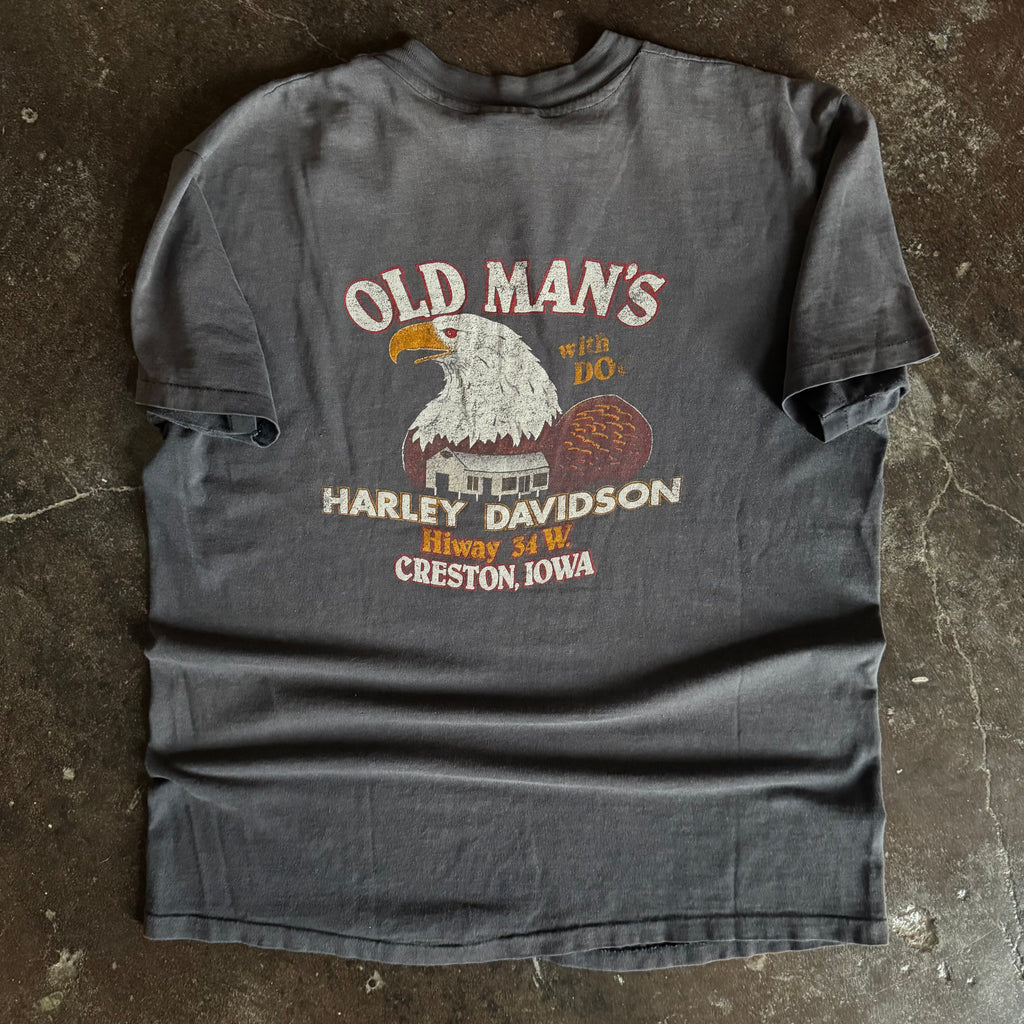 80’s Harley Real Steal Sun Faded Iowa Tee (L)