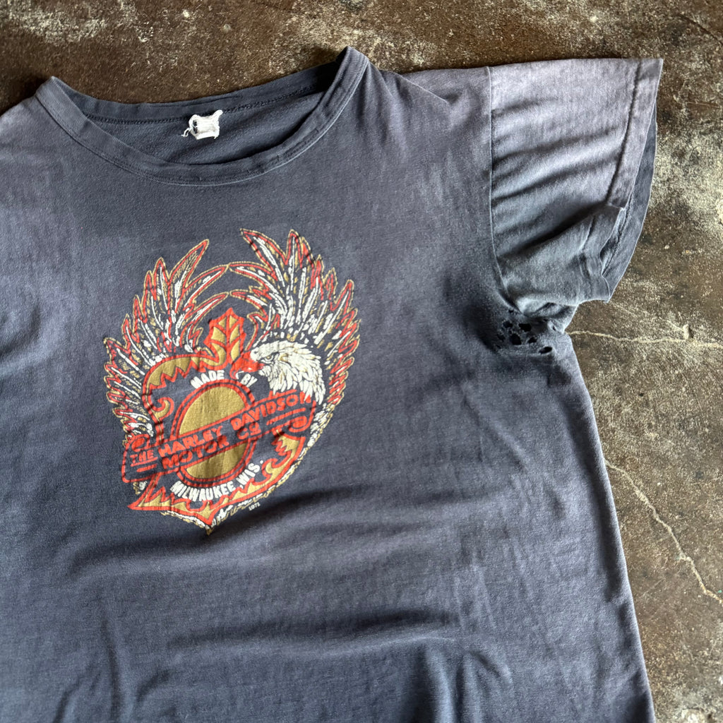 70’s Harley Emblem Cookies Sun Faded Tee (L)