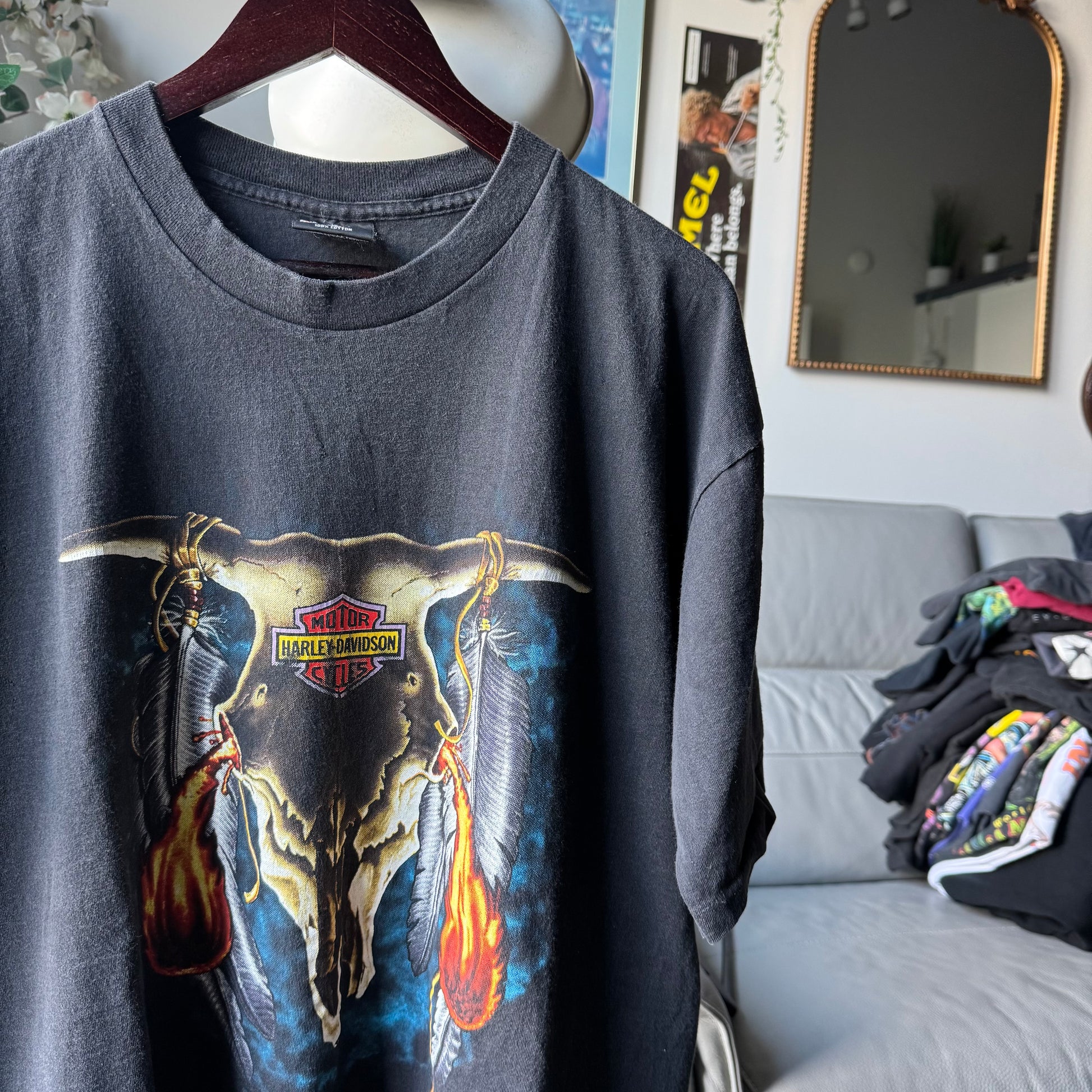 90’s Harley Davidson Skull Trophy Tee Size XL