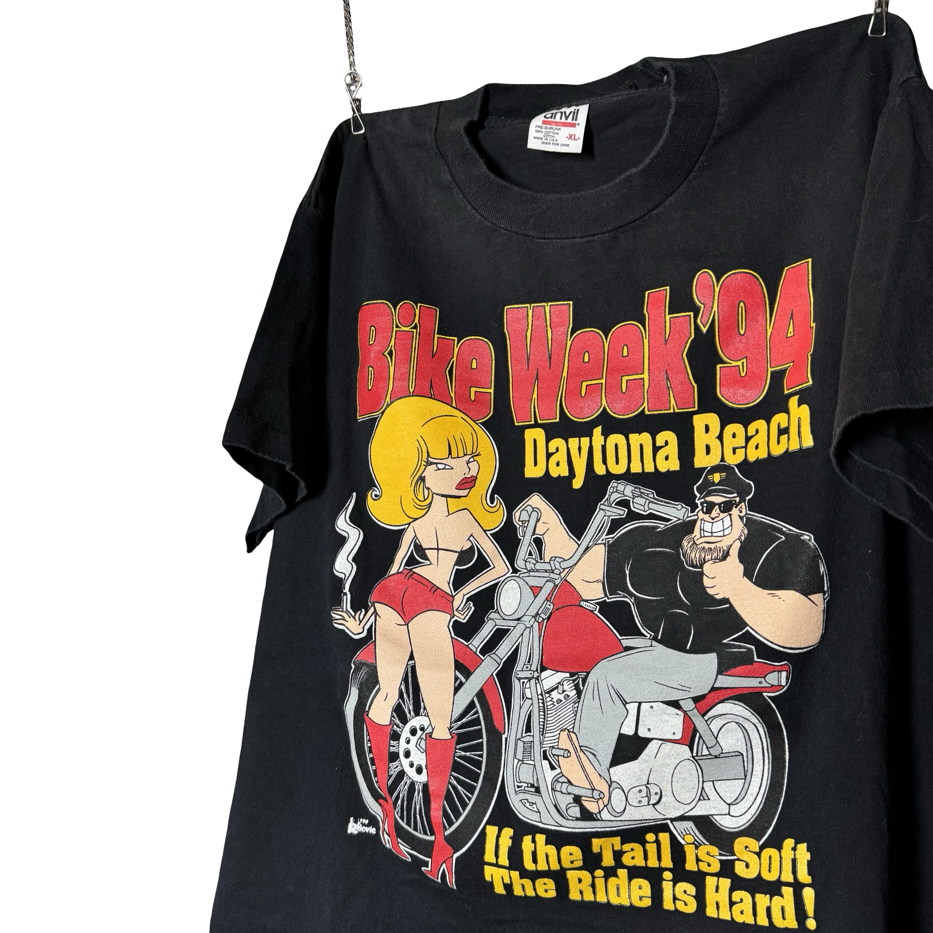 90’s Bike Week “Tail is Soft, Ride is Hard” Tee Size XL