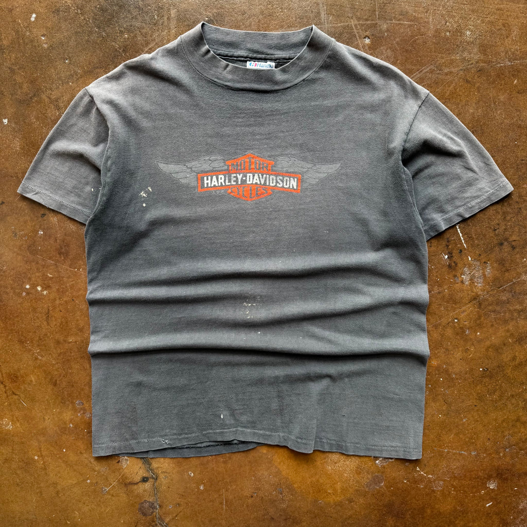 80’s Harley Wing Emblem Sun Faded Tee (L)