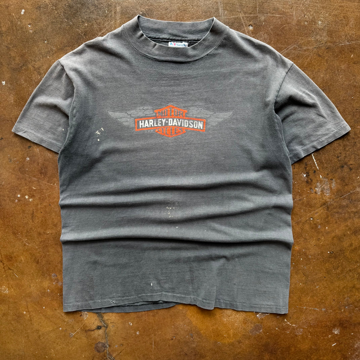 80’s Harley Wing Emblem Sun Faded Tee (L)