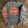 80’s Harley Flame Ball Sun Faded Single Flame Longsleeve (L)