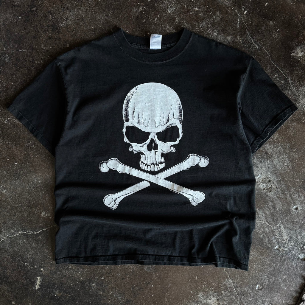 Y2K Fashion Victim Skull & Crossbones Tee (XL)
