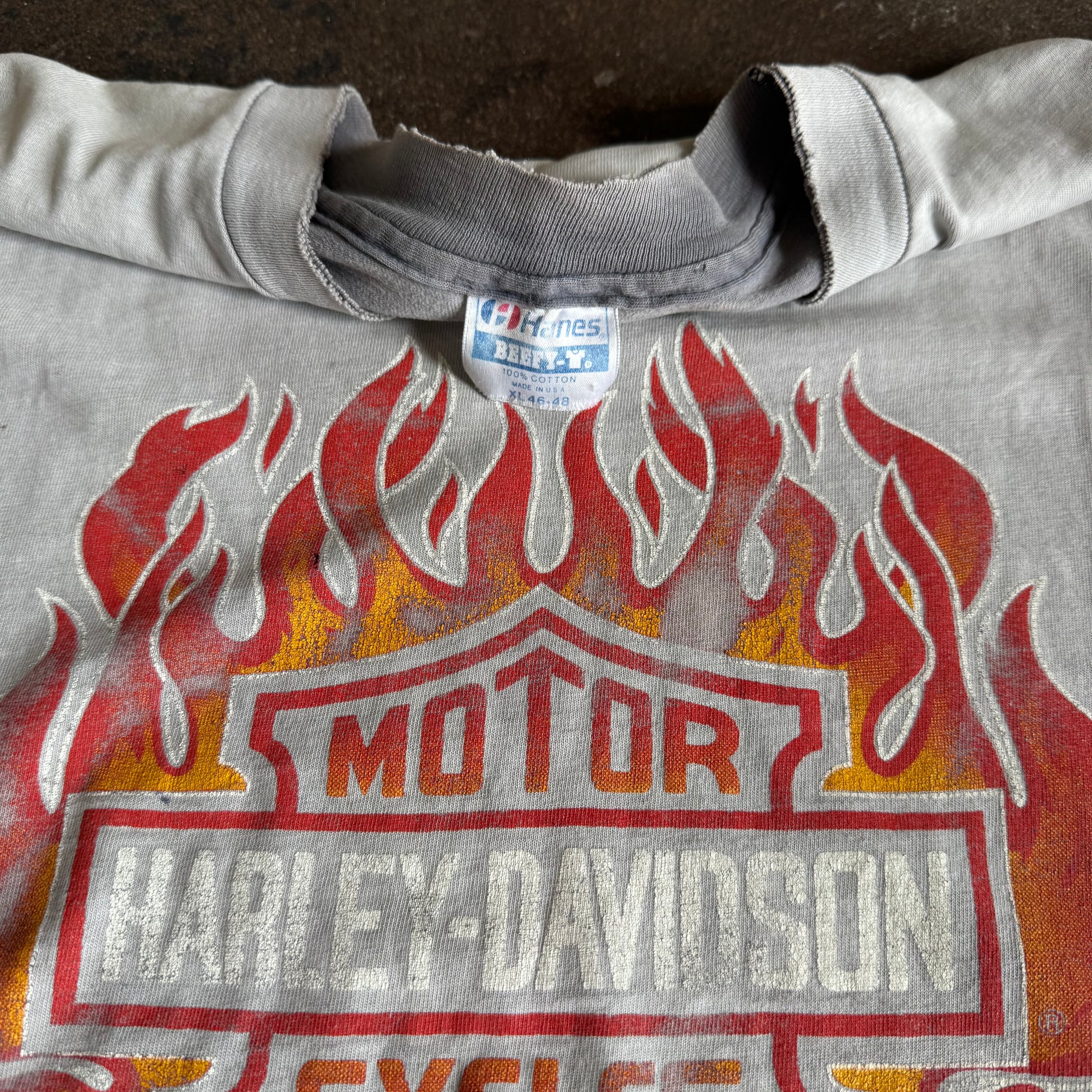 80’s Harley Flame Ball Sun Faded Longsleeve (XL)
