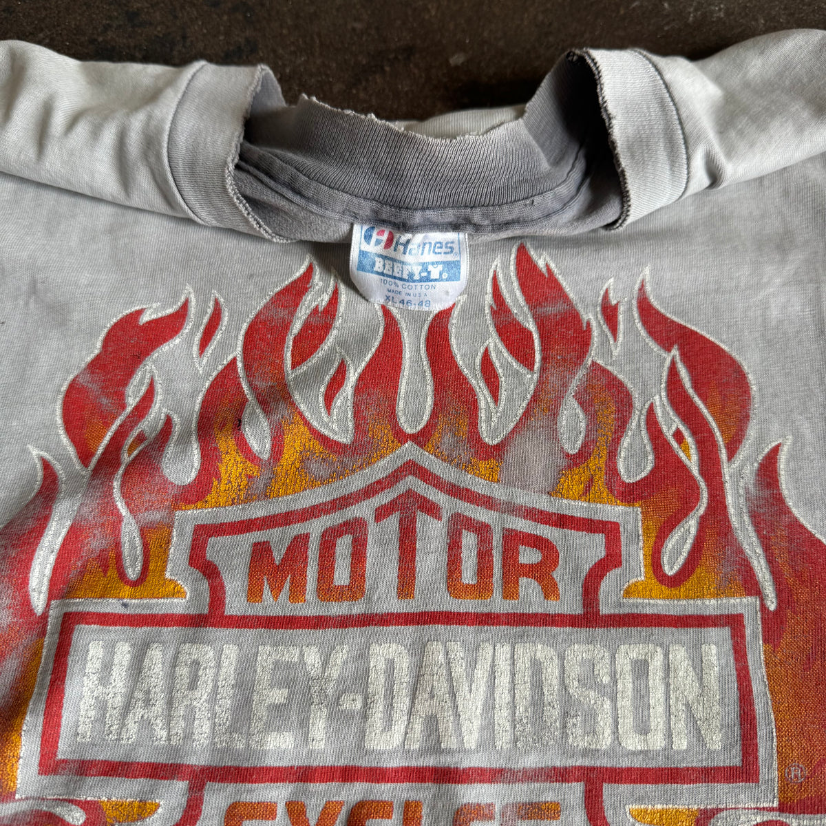 80’s Harley Flame Ball Sun Faded Longsleeve (XL)