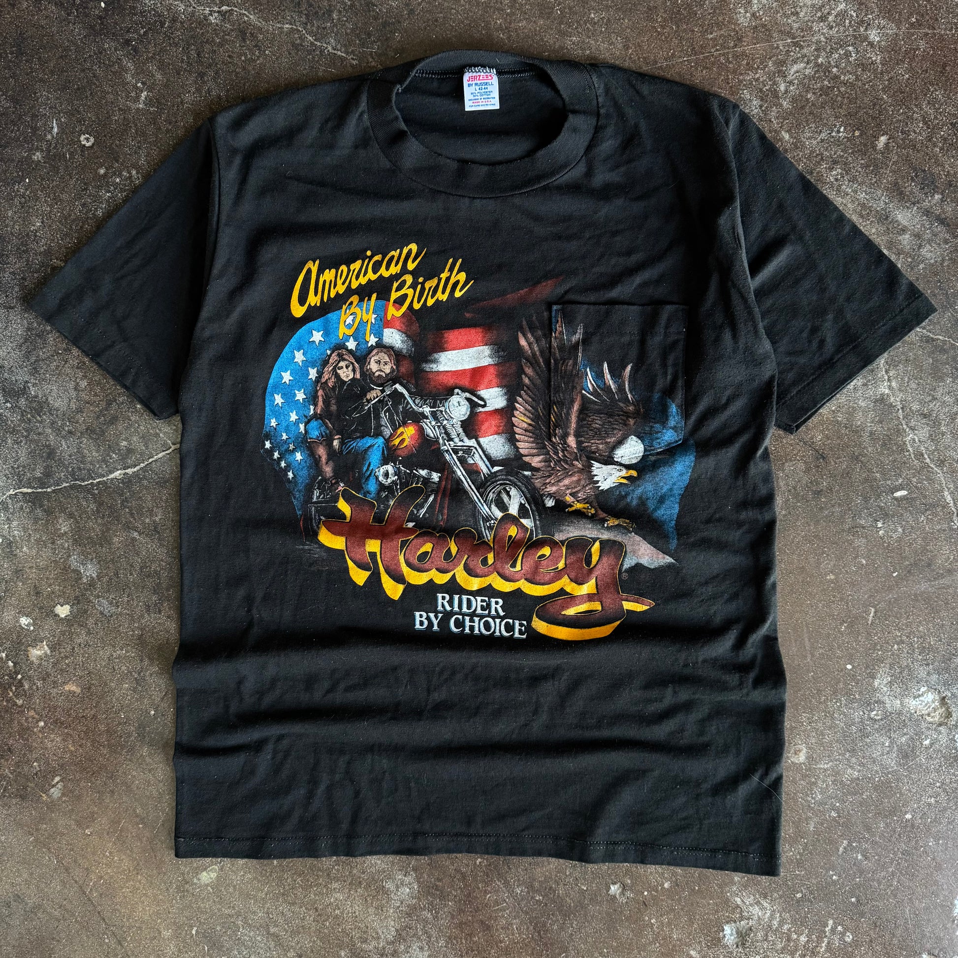 80’s Harley “Rider By Choice” VA Beach Pocket Tee (L)