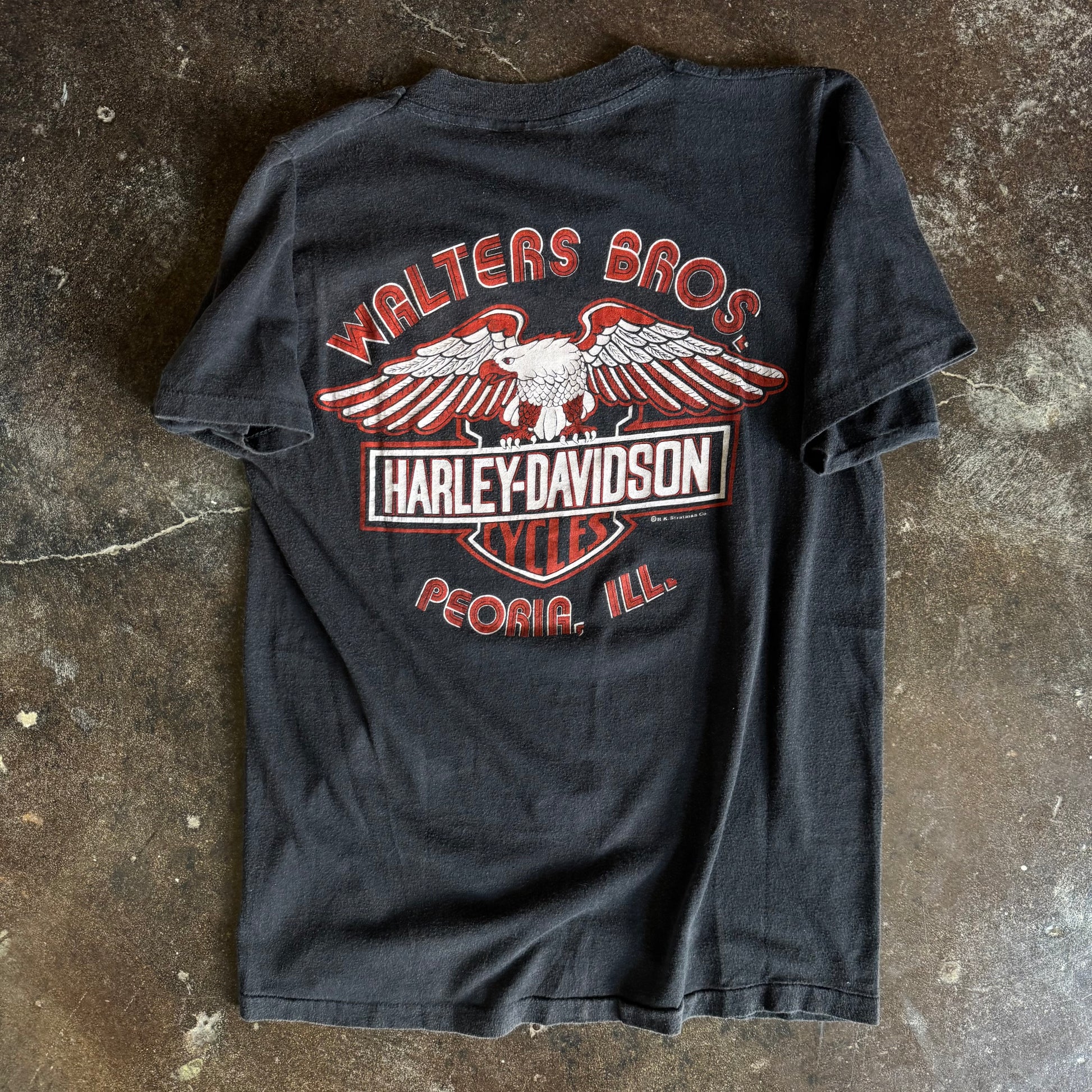 80’s Harley “Soar With Eagles, Ride With Turkeys” Illinois Tee (M/L)