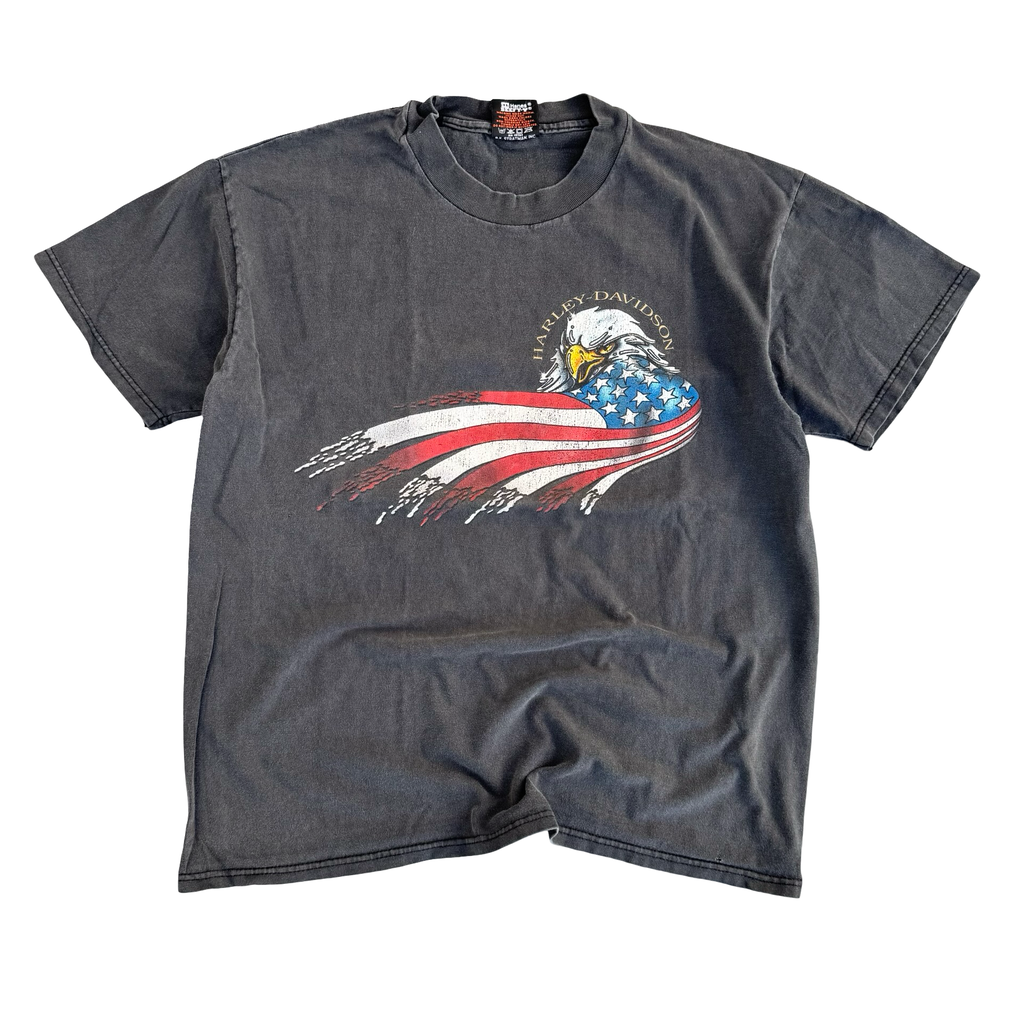 90’s Harley American Flag Eagle Tee Size L