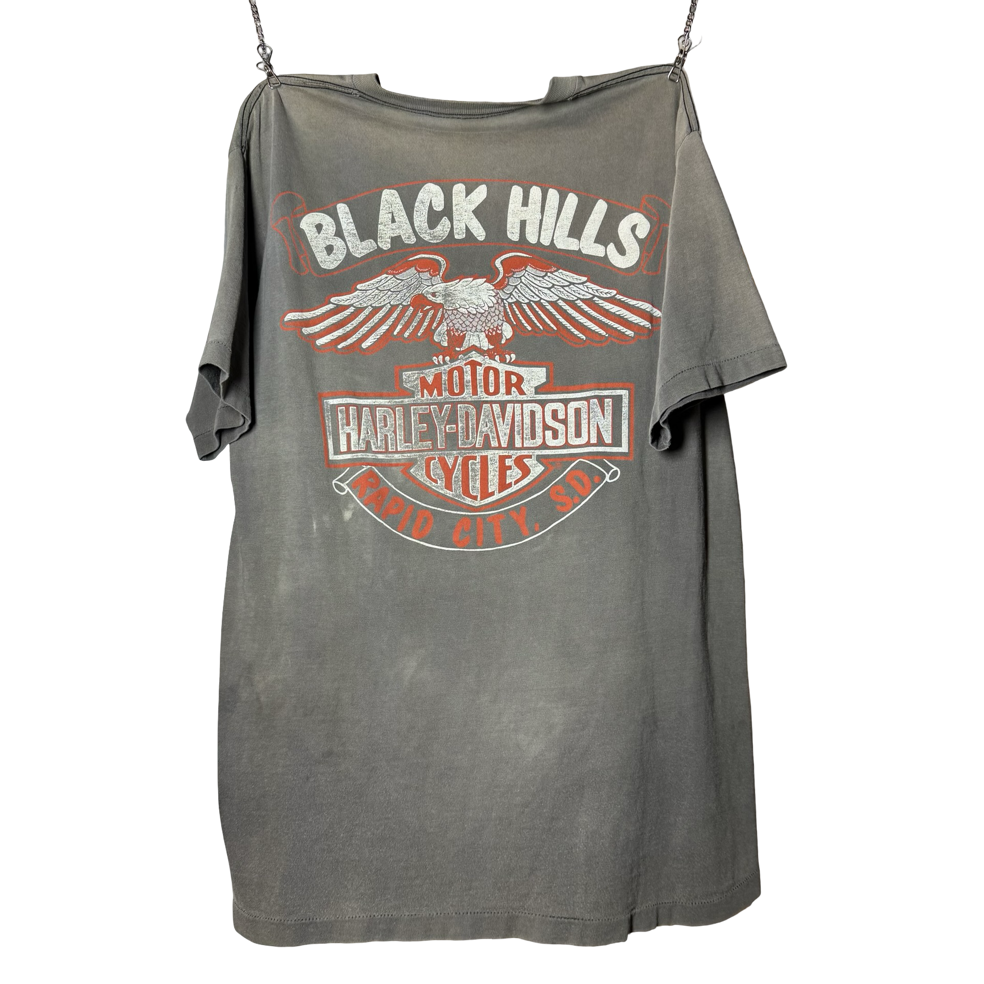 80’s Harley Sun Faded Black Hills Rally Tee Size L