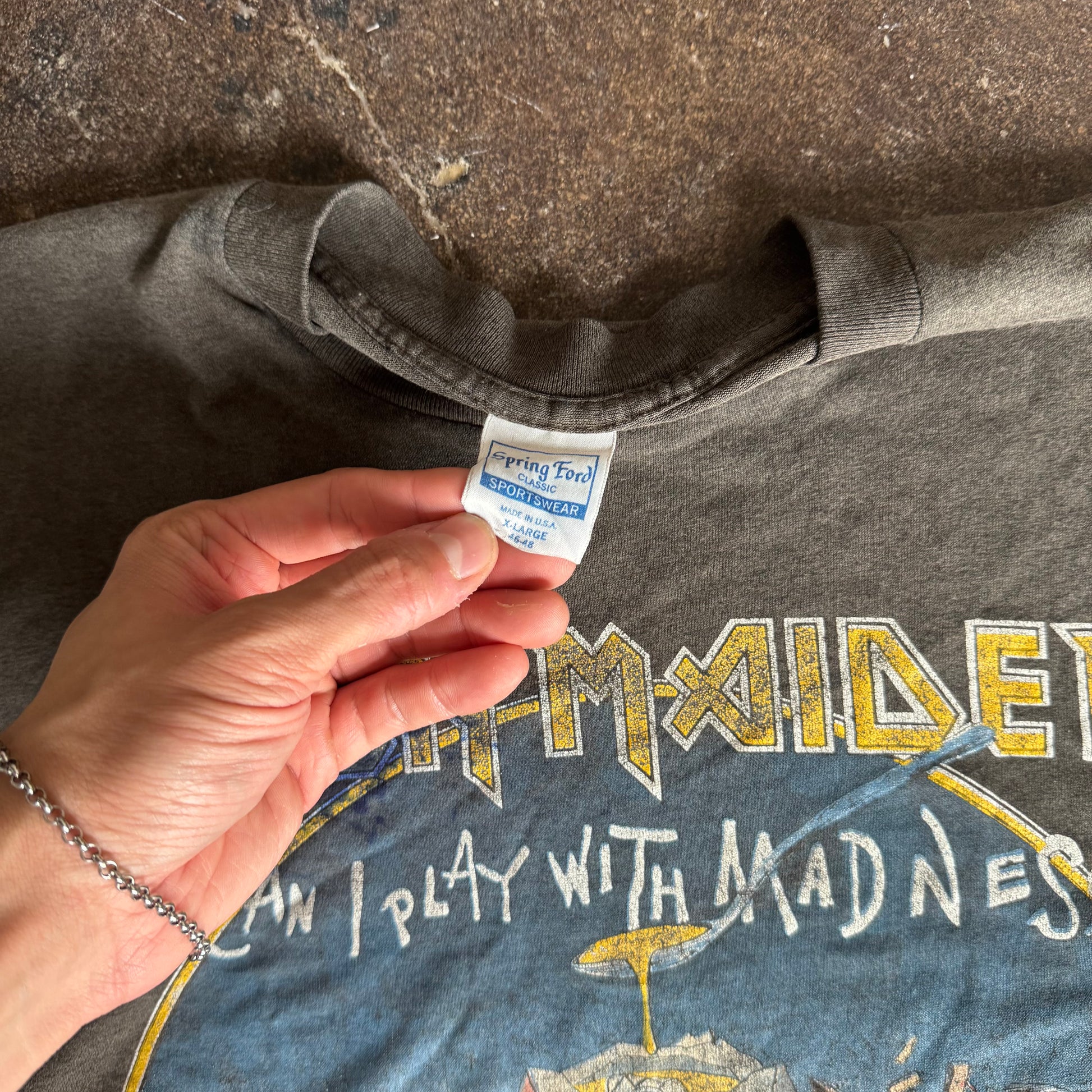 80’s Iron Maiden Play With Madness Band Tour Tee (XL)