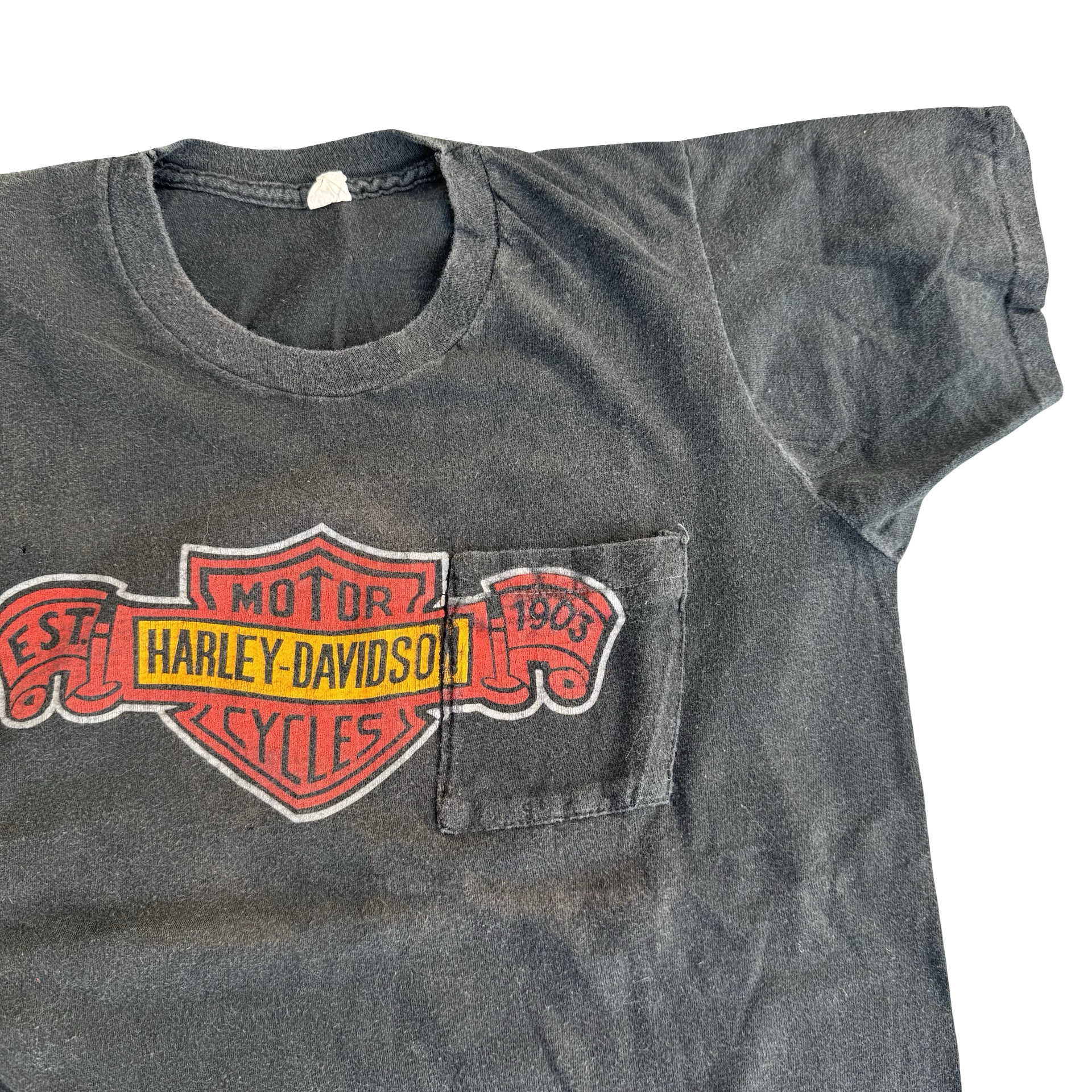 80’s Harley Banner Emblem Tee Size L