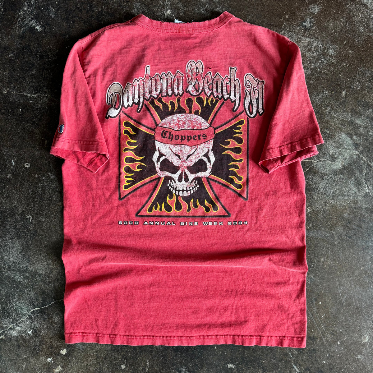 Y2K Daytona Choppers Bike Week Flame Emblem Tee (M)