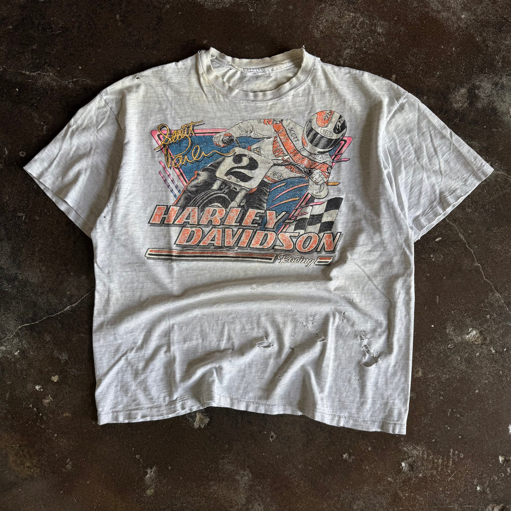 80’s Harley Davidson Distressed Racing Tee (XL)