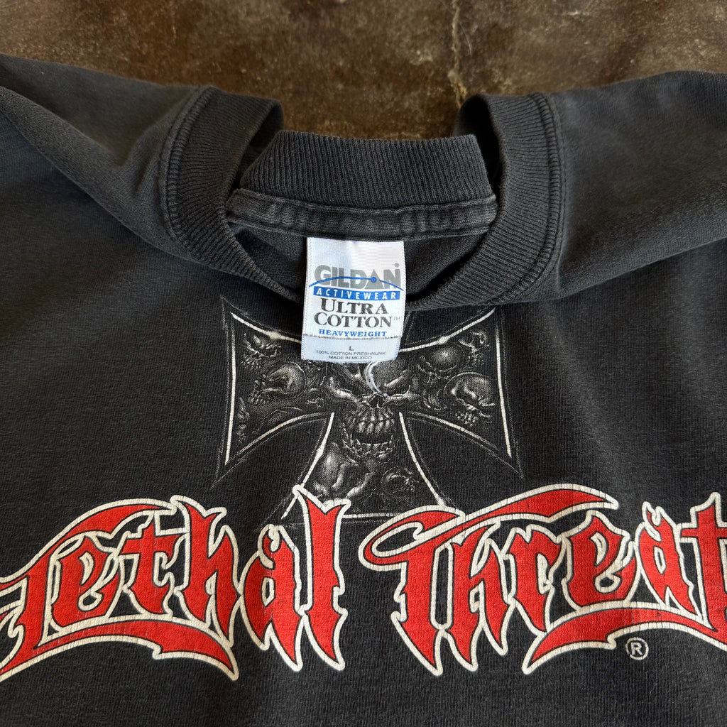 Y2K Lethal Threat Skull Cross Longsleeve (L)