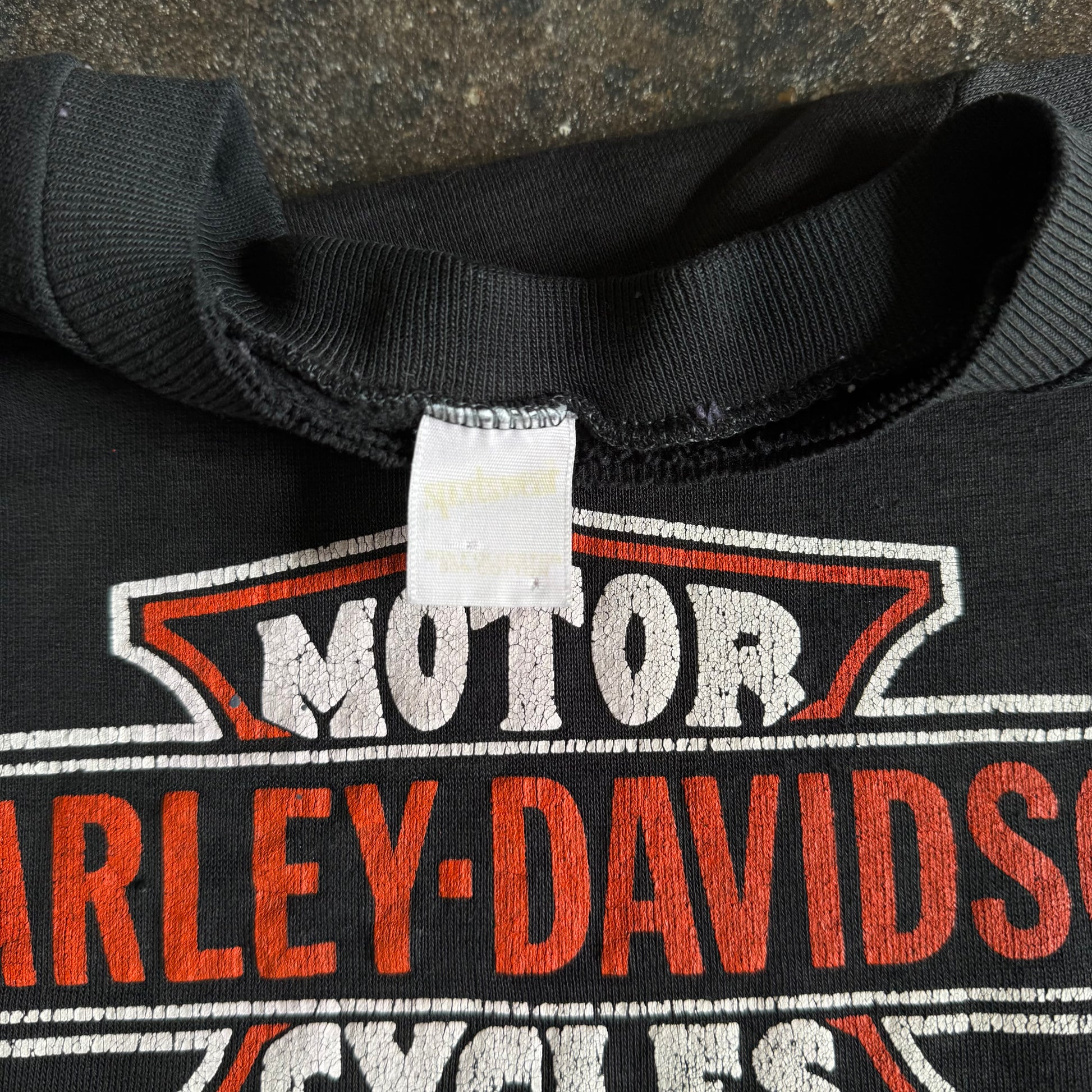 80’s Harley Davidson Emblem Distressed Crewneck (XL)