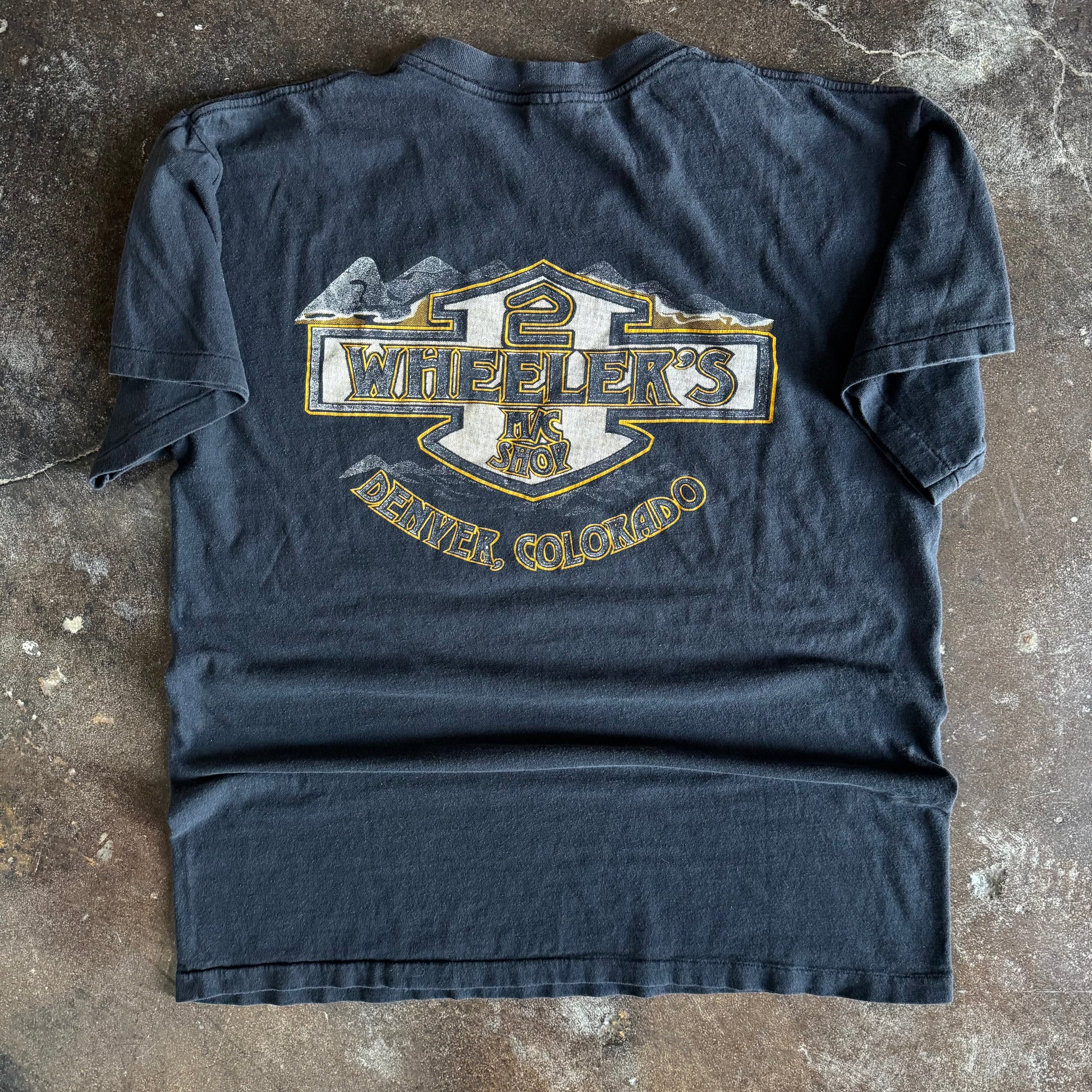 80’s Harley Pitbull With AIDS Funny Biker Tee (L)