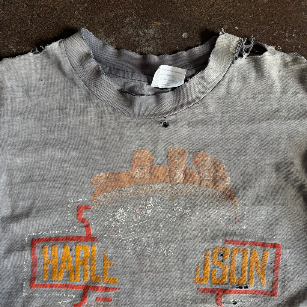80’s Harley “Here’s the Beef” Thrashed & Faded Tee (L)