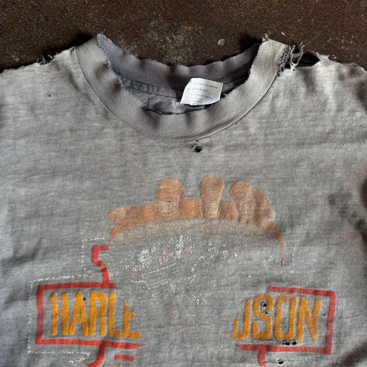 80’s Harley “Here’s the Beef” Thrashed & Faded Tee (L)