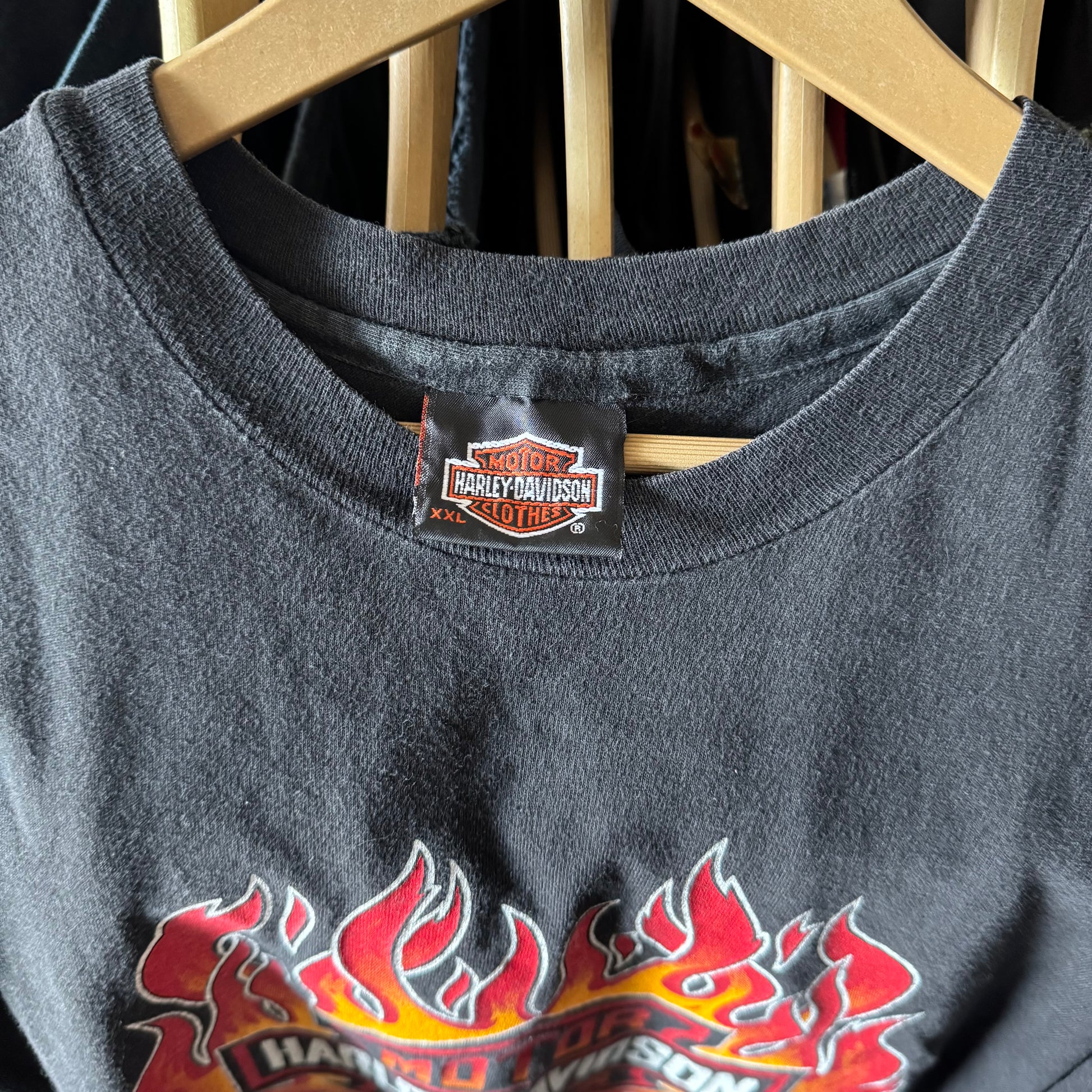 80’s Harley Flame Ball Flint Michigan Tee Size XXL