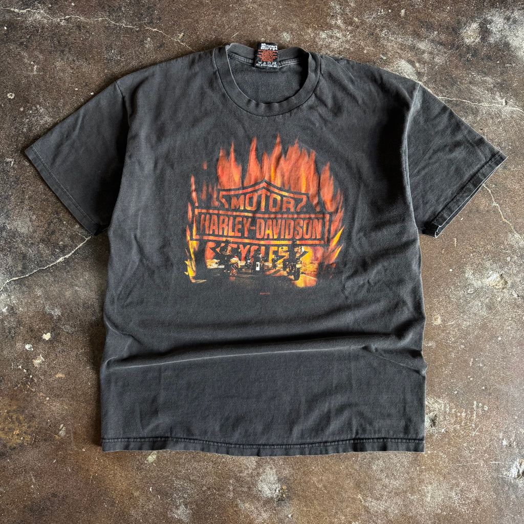 Y2K Harley Flaming Emblem Nevada Tee (L)