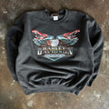 90’s Harley Flag Winged Eagle NY Sweatshirt (L)