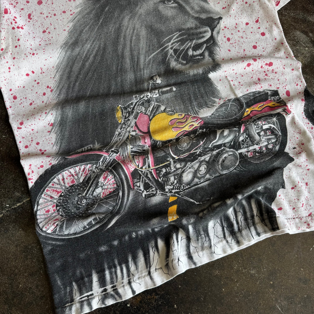 90’s Flame Biker AOP Lion Tee (L)