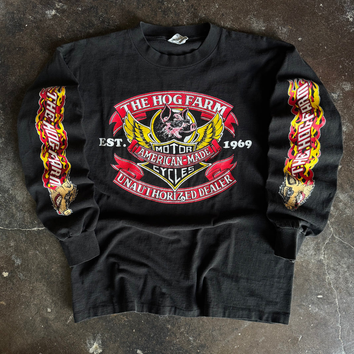 90’s Hog Farm Unauthorized Dealer Flame Longsleeve (L)