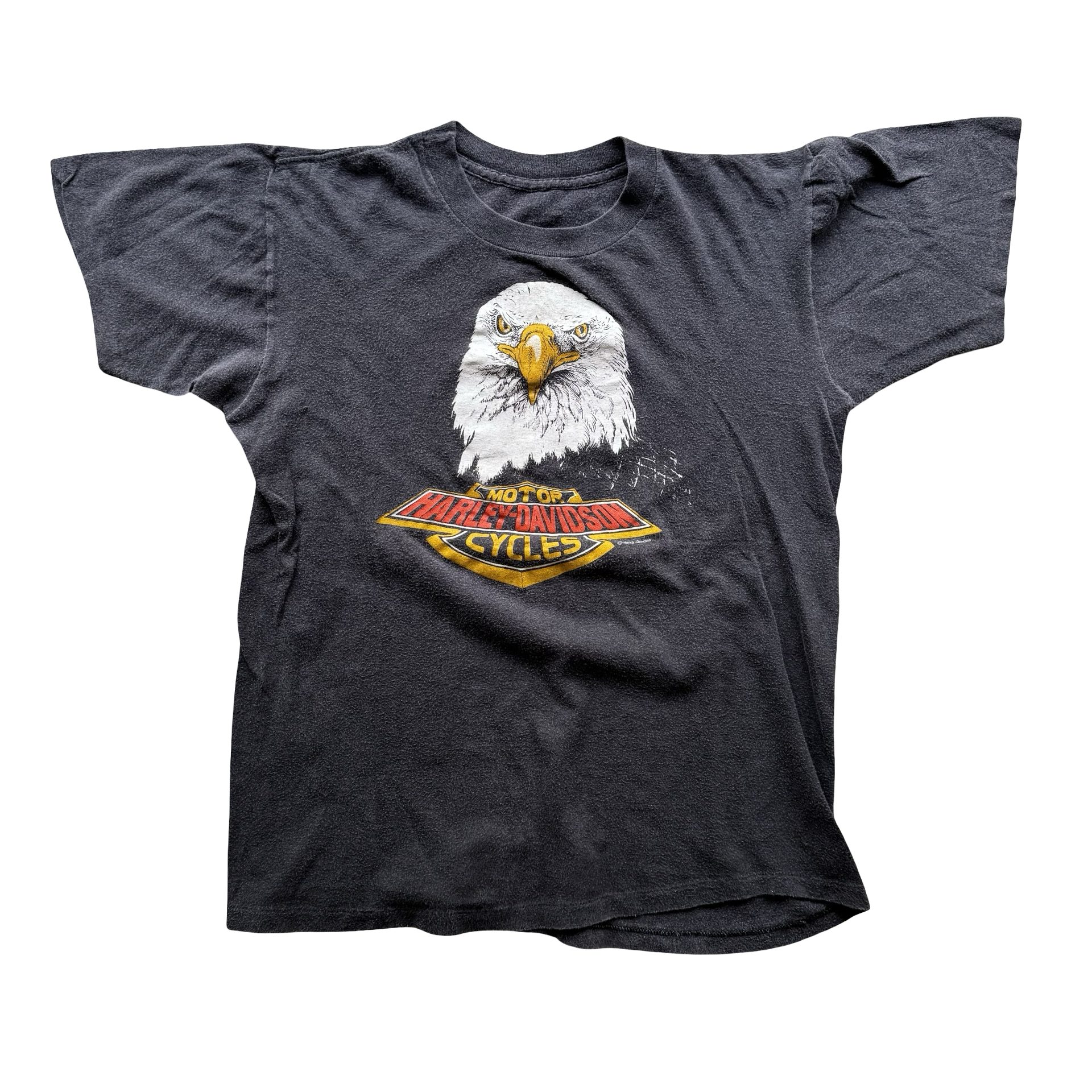 80’s Harley Davidson Bald Eagle Logo Tee Size L