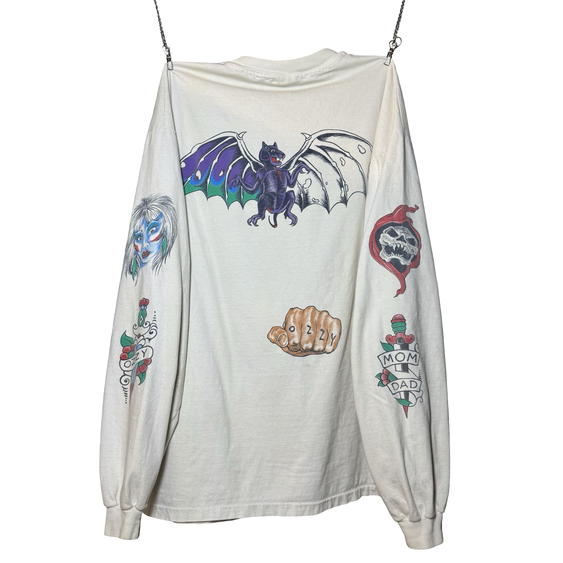 🦇 Ozzy Osbourne Tattoo Longsleeve Tee Size XL