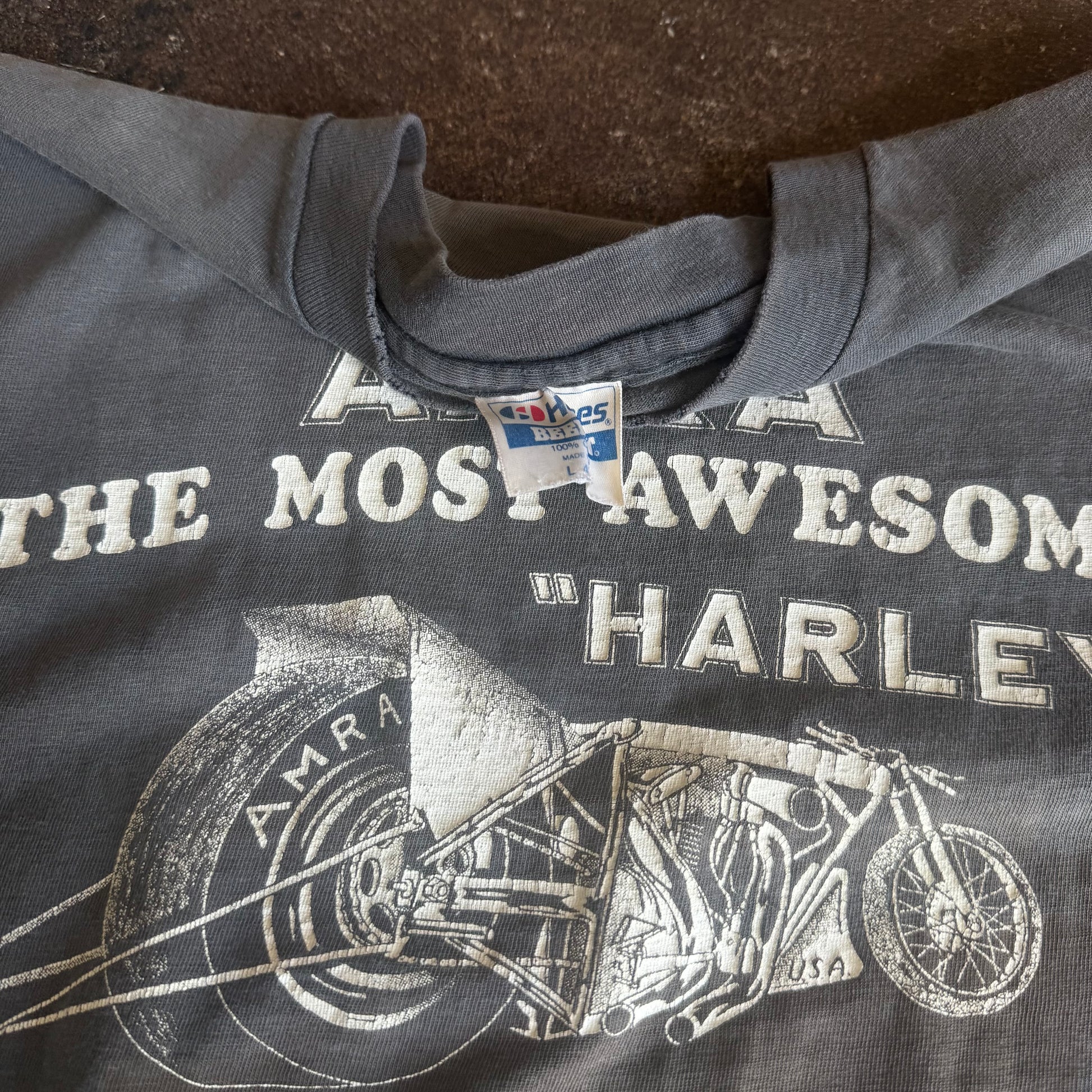 80’s AMRA Sun Faded Harley Racing Tee (L)