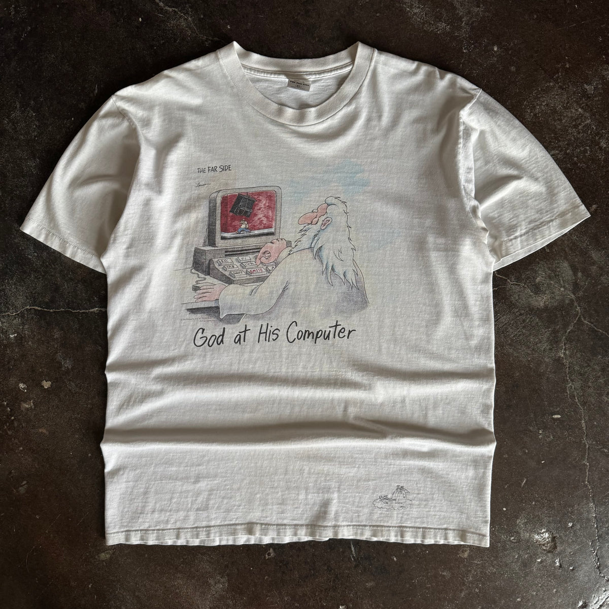 90’s Comic Art “God at His Computer” Tee (XL)