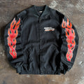 80’s Harley Flame Sleeve Button-Up Racing Jacket (XL)