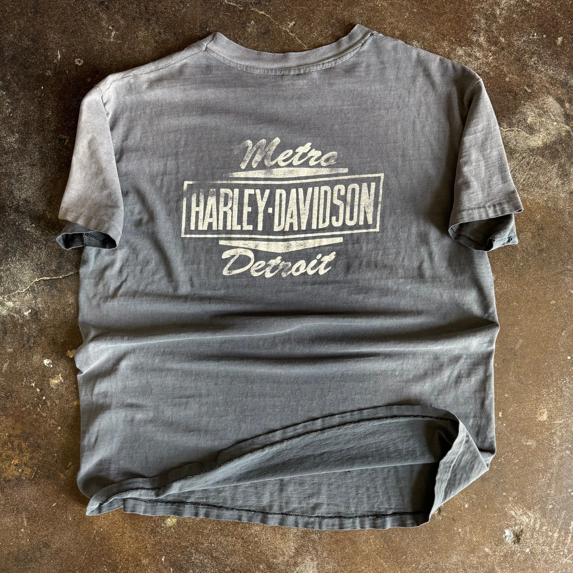 80’s Harley Wing Emblem Sun Faded Tee (XL)