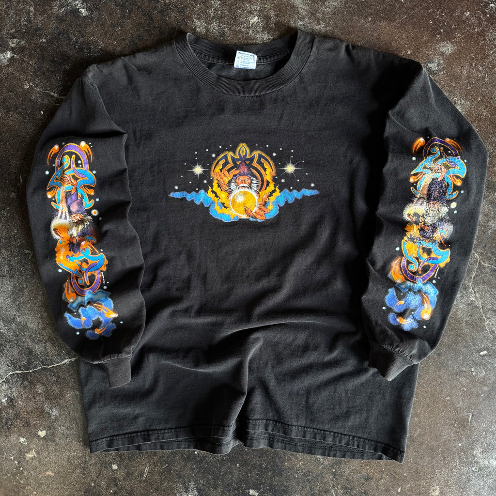 Y2K Bike Week Wizard Casting Spells Longsleeve (L)