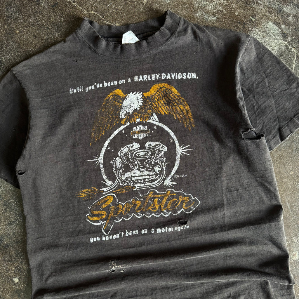 70’s Harley Sportster Eagle Distressed Tee (M)