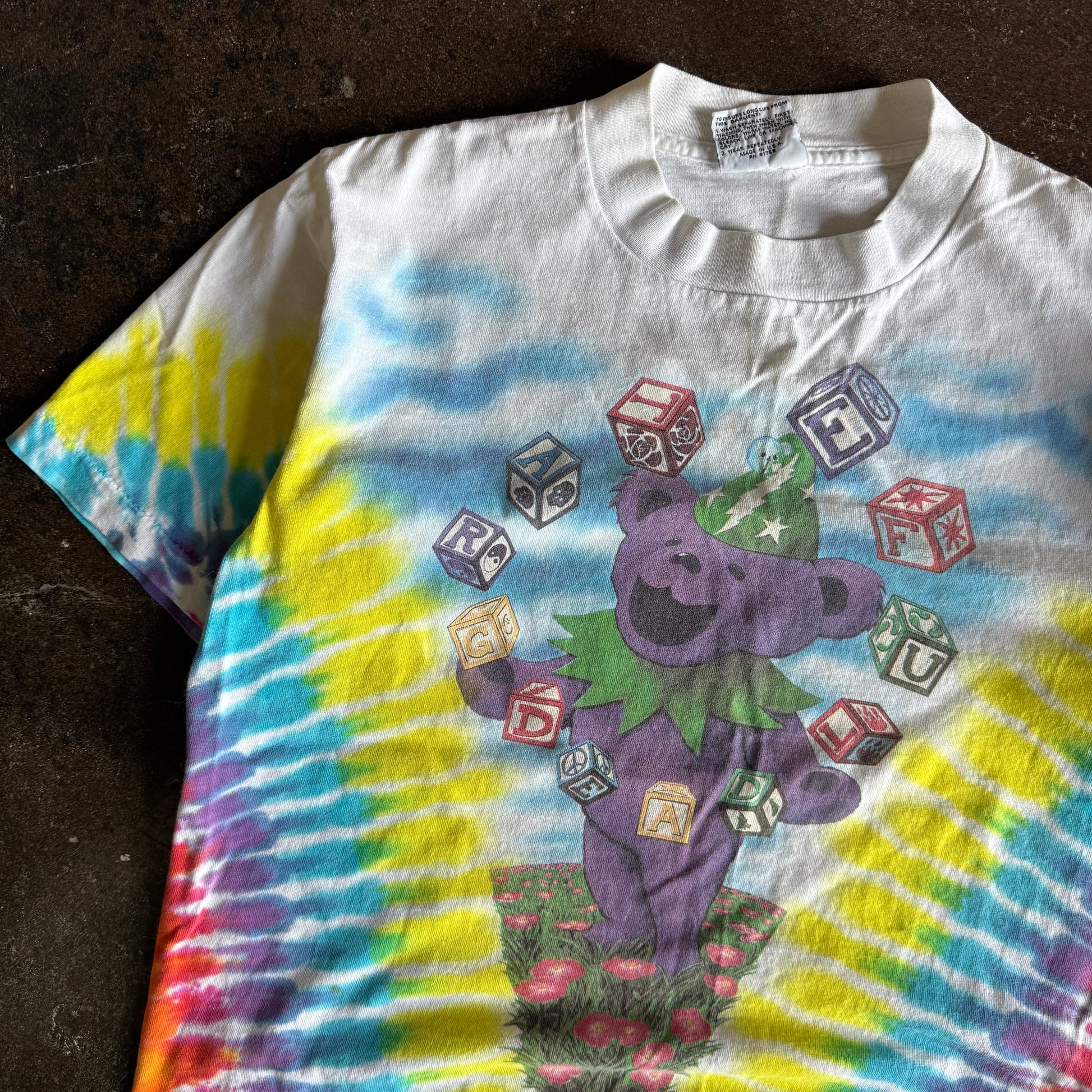 90’s Grateful Dead Circus Bear Tye Dye Band Tee (L)