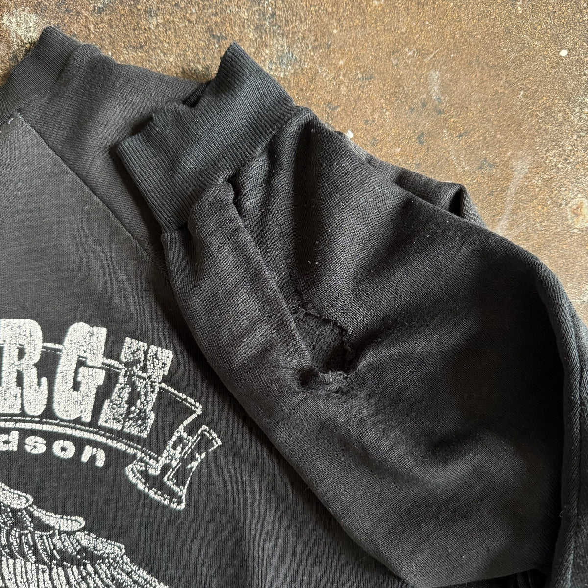 80’s Harley Davidson Emblem Distressed Crewneck (XL)