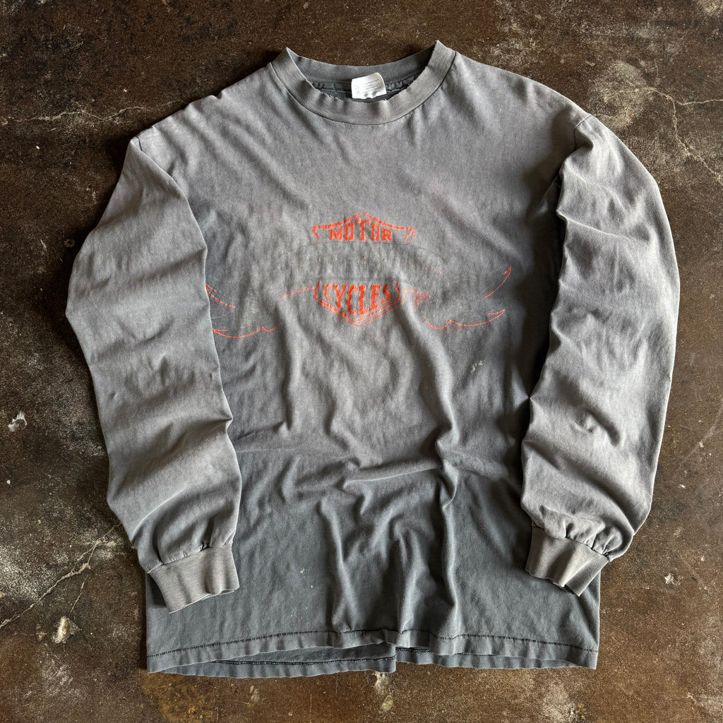 80’s Harley Banner Logo Hawaii Sun Faded Longsleeve (XL)