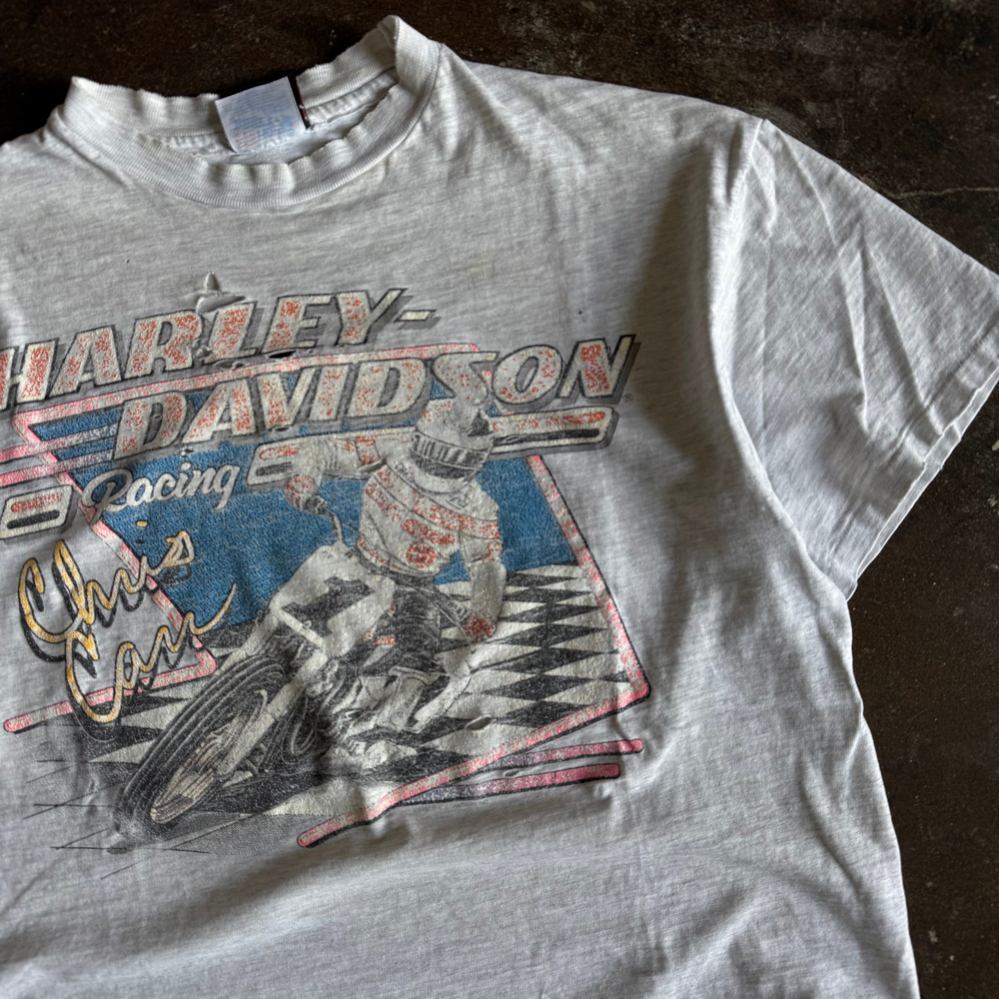 80’s Harley Davidson Distressed Glendale Racing Tee (XL)