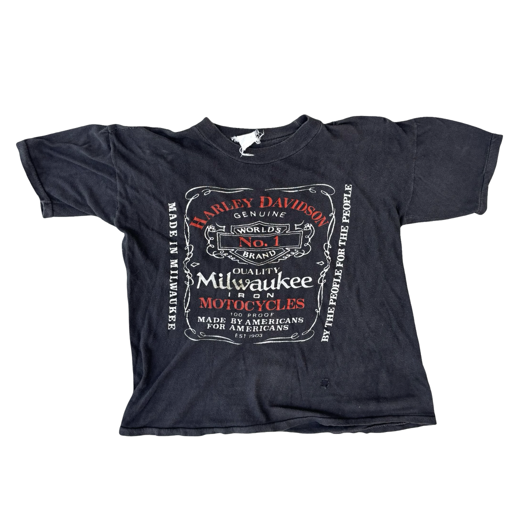 80’s Harley Jack Daniel’s Parody Tee Milwaukee Size M