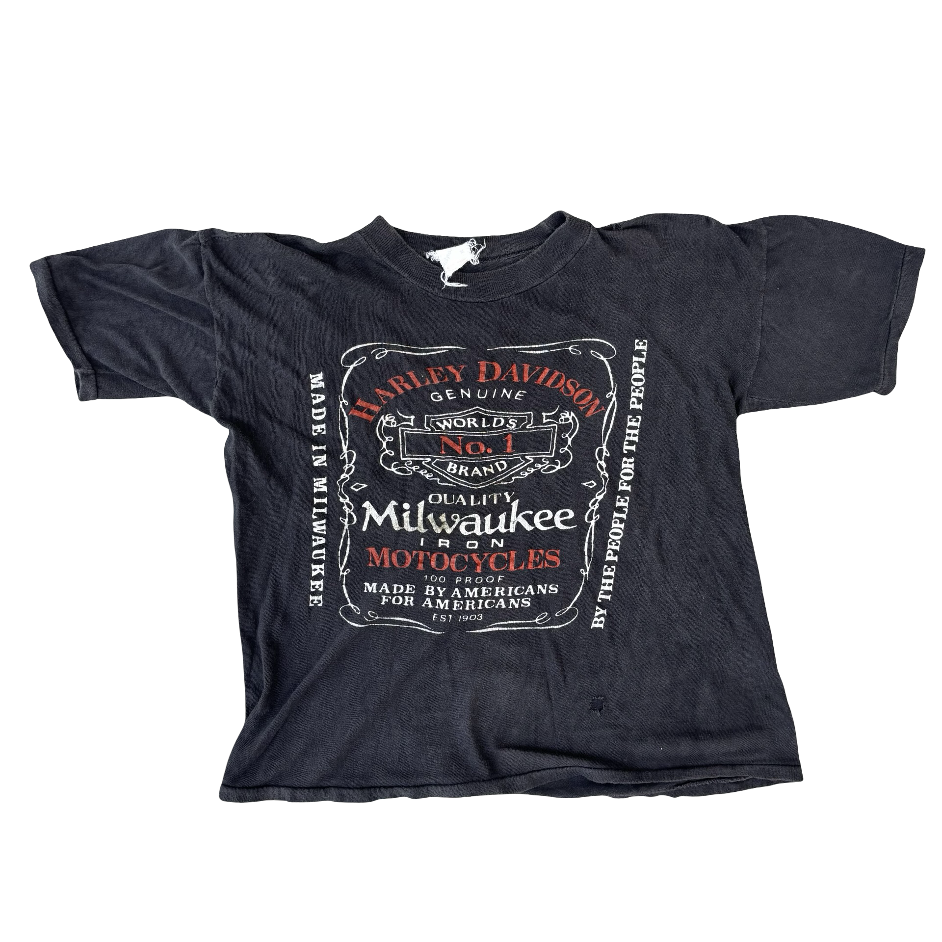 80’s Harley Jack Daniel’s Parody Tee Milwaukee Size M