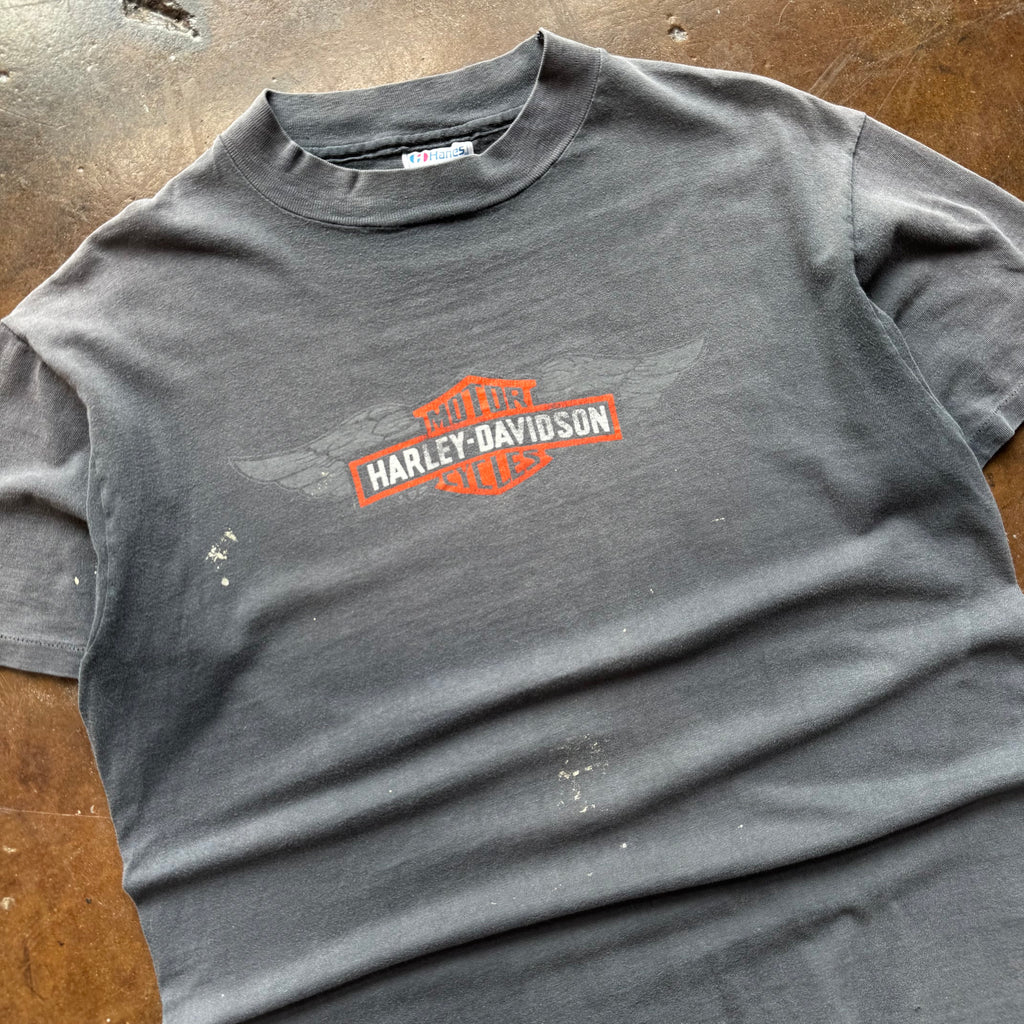 80’s Harley Wing Emblem Sun Faded Tee (L)