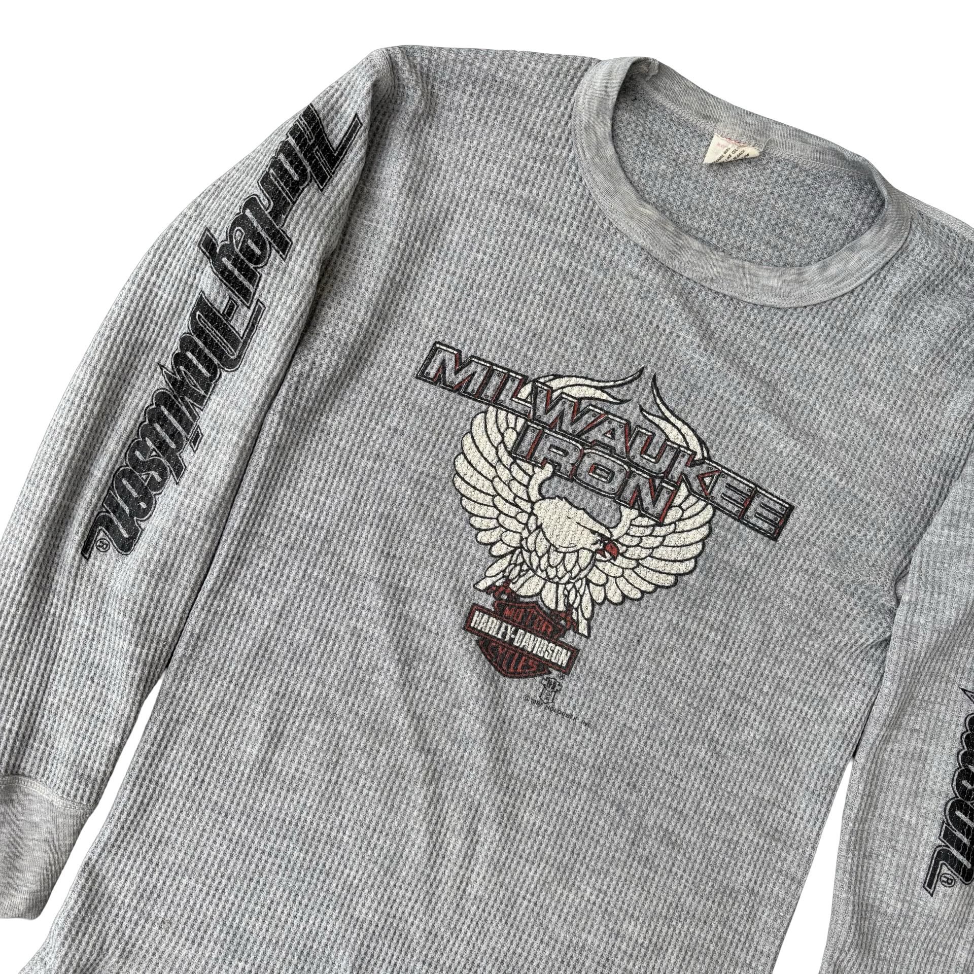 80’s Harley Milwaukee Iron Pleasant Gap Thermal Tee Size XL