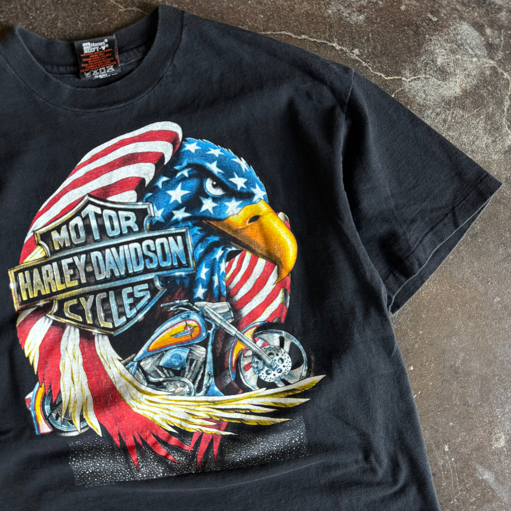 90’s Harley Davidson Flag Eagle Alabama Tee (L)