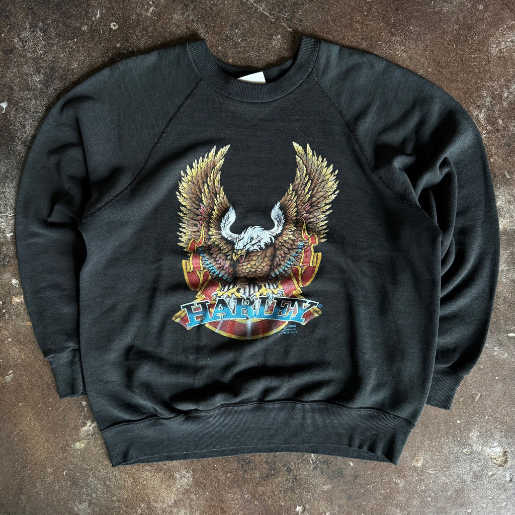 80’s Harley Davidson 3D Emblem Eagle Sweatshirt (L)